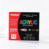 48-Color Acrylic Paint Markers with Soft Brush Tips