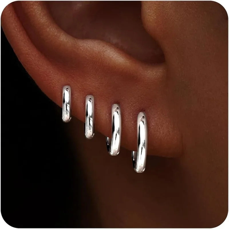 Classic Stainless Steel Hoop Earrings