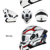 Modular Flip-Up Motorcycle Helmet with Removable Chin Guard