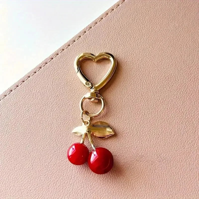 Cherry Blossom Heart Charm for Bags