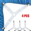 Adjustable Bed Sheet Holder Straps with Non-Slip Clips
