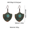 Boho Turquoise Geometric Drop Earrings