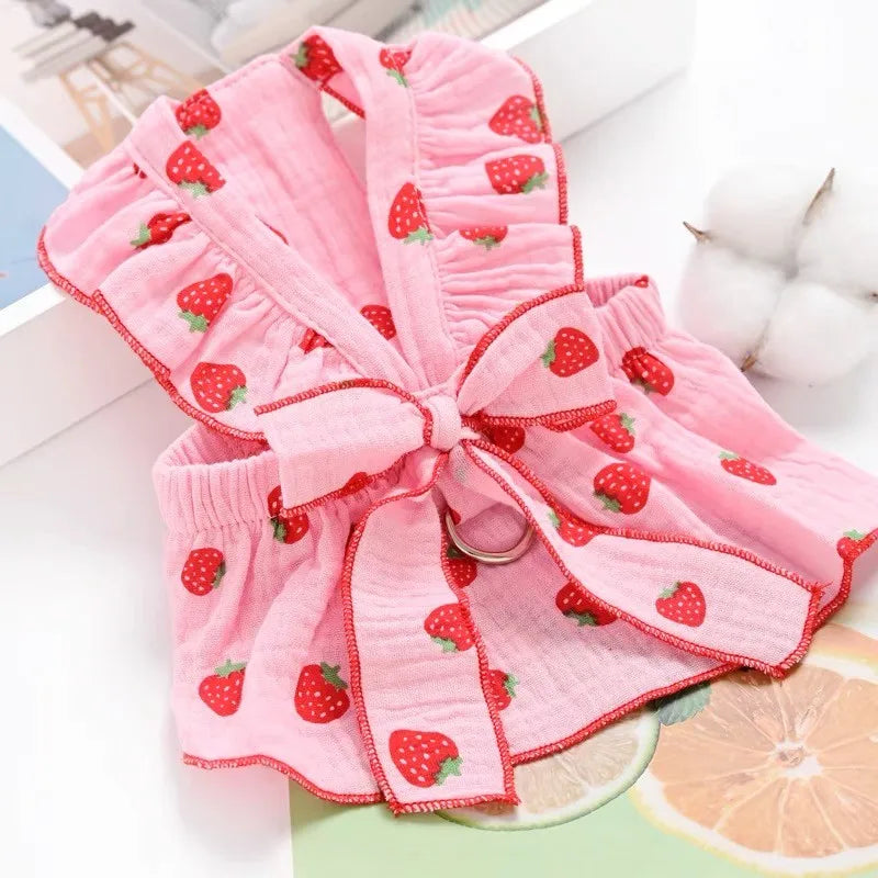 Strawberry Print Dog Dress