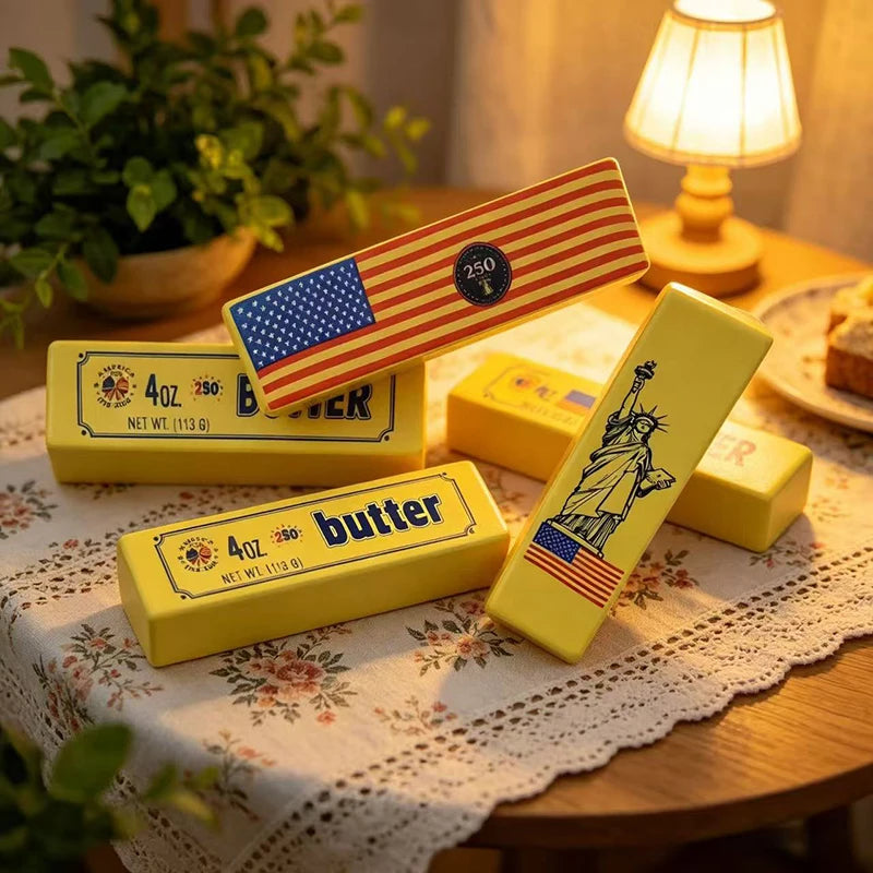 Realistic Cheese Butter Stick Squishy Toy