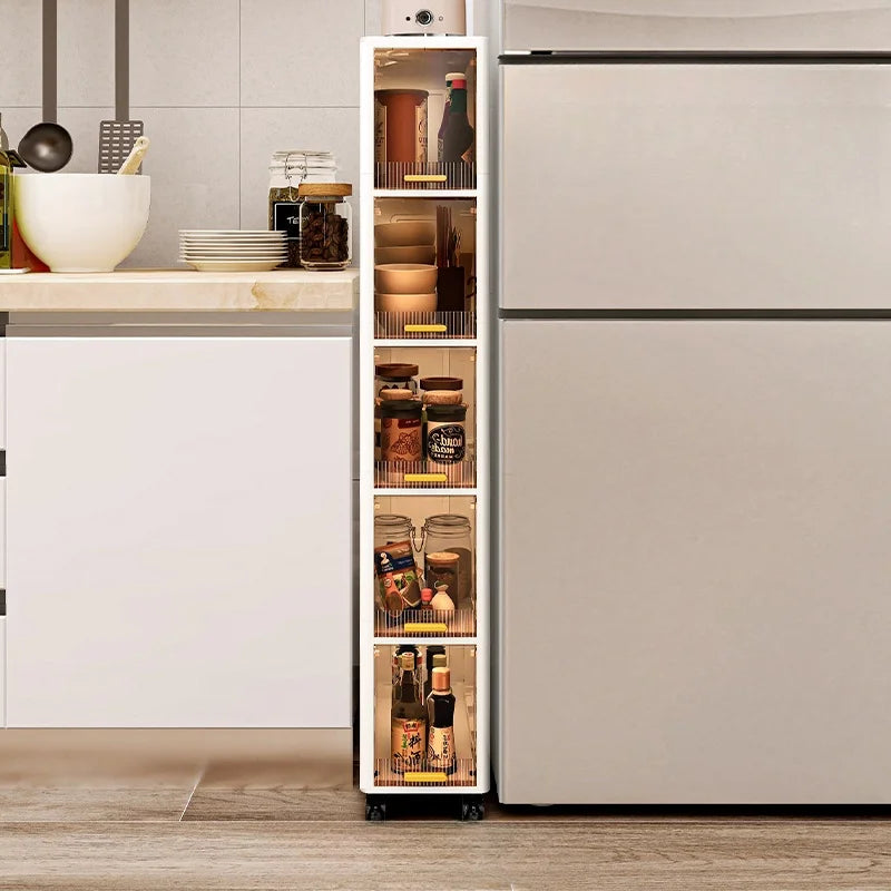 Slim Rolling Storage Cabinet