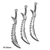 A set of 16 gun-shaped charms for DIY jewelry making in silver metal.