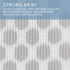 Close-up view of a strong mesh laundry bag with a honeycomb pattern