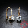 Boucles d'oreilles pendantes en Moissanite plaqué Or 14K