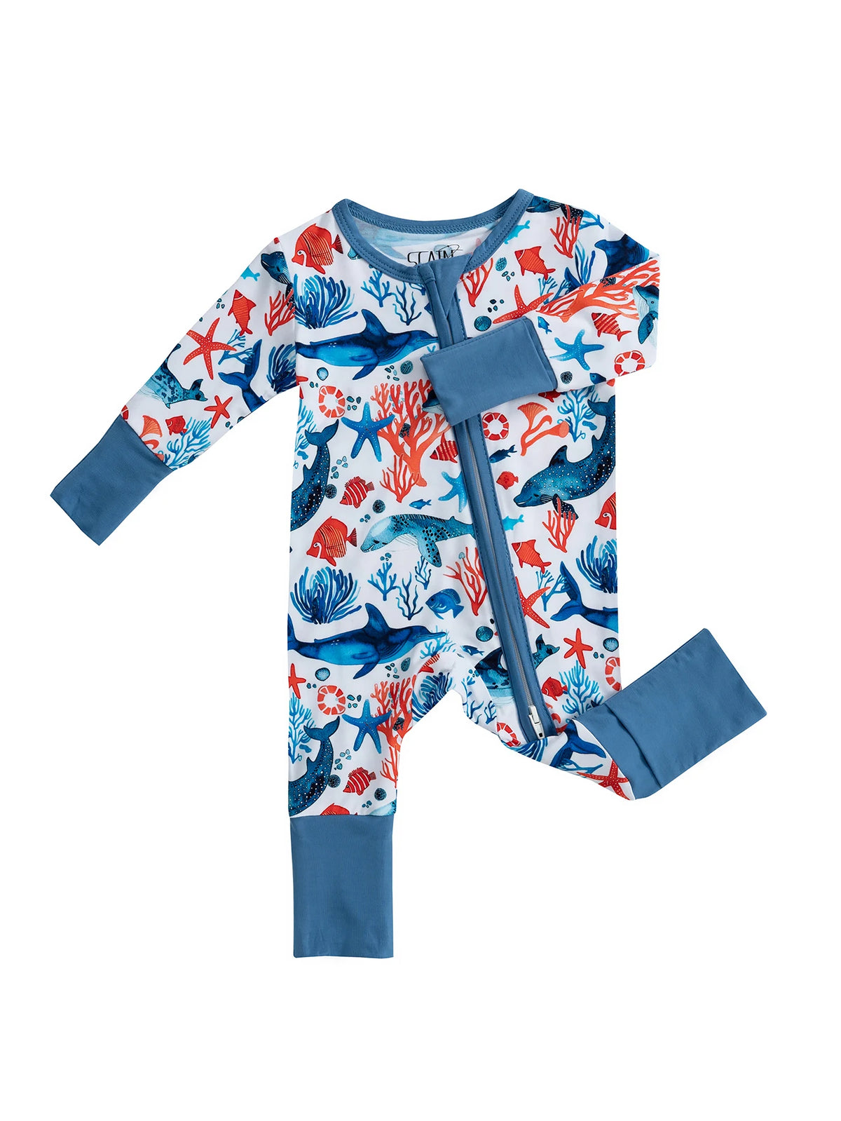 Eco-Friendly Bamboo Baby Romper with Zipper Closure