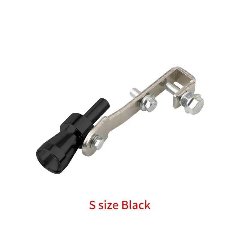 Black S size exhaust turbine whistle for cars and motorcycles