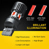Red LED Brake and Tail Light Bulbs with Dual Brightness Modes