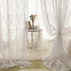 French Lace Sheer Curtains - White Tulle Voile Drapes for Bedroom & Living Room
