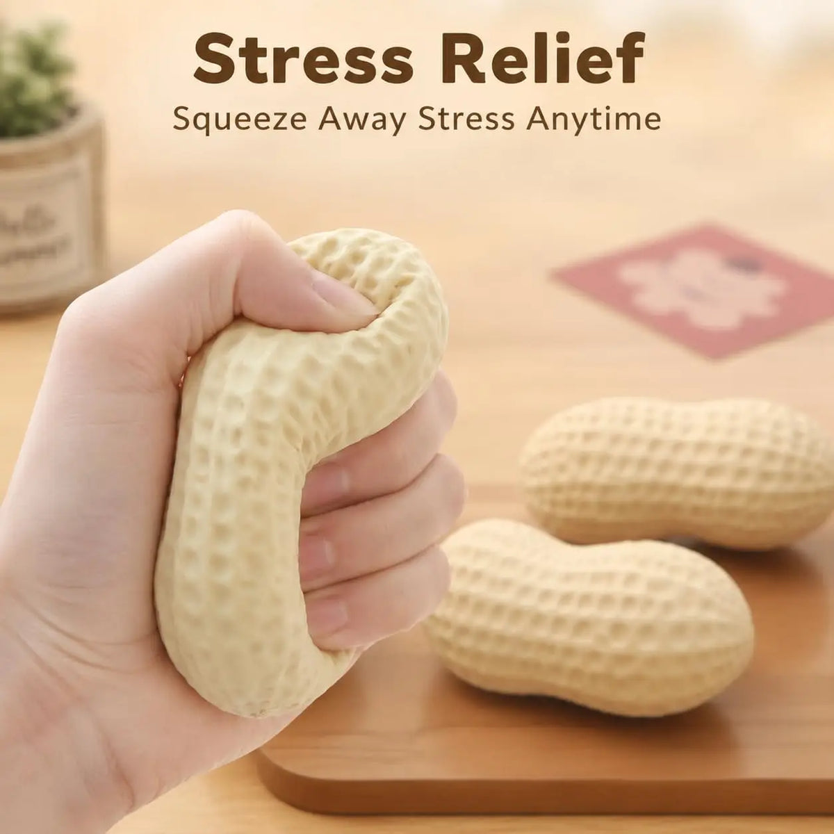 Realistic Peanut Squishy Stress Relief Toy