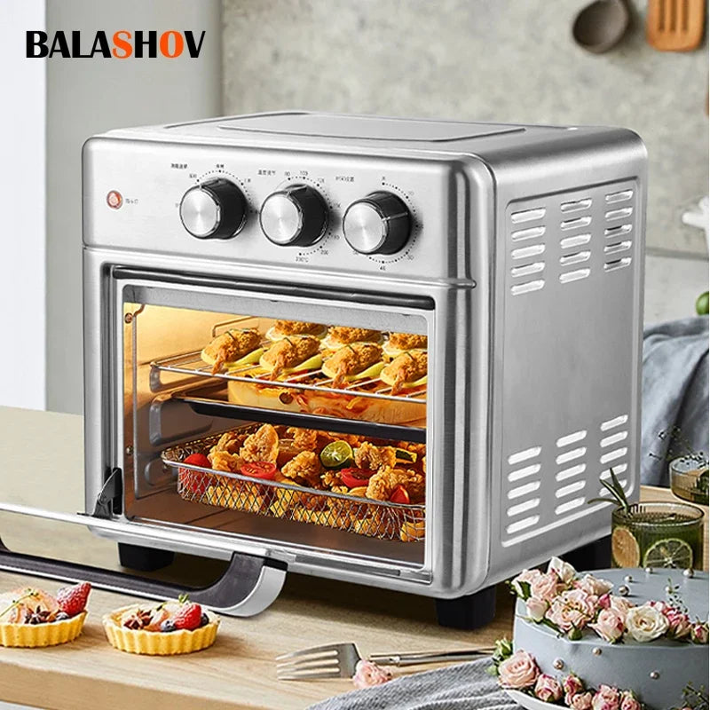 26L Large-Capacity Electric Air Fryer Oven with Viewing Window