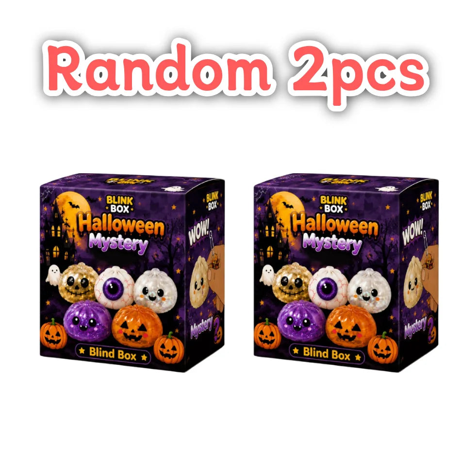 Zwei Kartons mit Halloween-Mystery-Soft-Squishy-Stressbällen zur Angstlinderung
