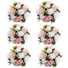 Set of 6 Silk Rose Flower Balls for Wedding & Event Decor