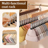 Wooden Multi-Clip Garment Hanger for Closet Organization