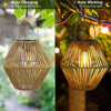 Solar-Powered Rattan Lantern