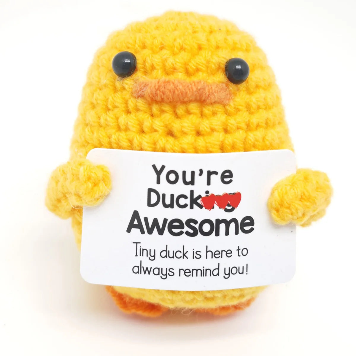 Handmade Crochet Amigurumi Doll with Love and Encouragement