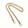 A gold-colored metal chain strap for handbags and crossbody bags.