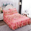 Floral Ruffle Bed Skirt with Matching Pillowcases