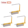Three yellow adjustable over-sink dish drying racks for kitchen organization