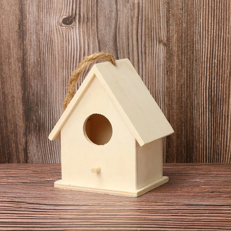 Compact Wooden Birdhouse for Gardens and Patios
