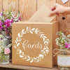 Elegant White & Black Wedding Card Box with Greeting Cards
