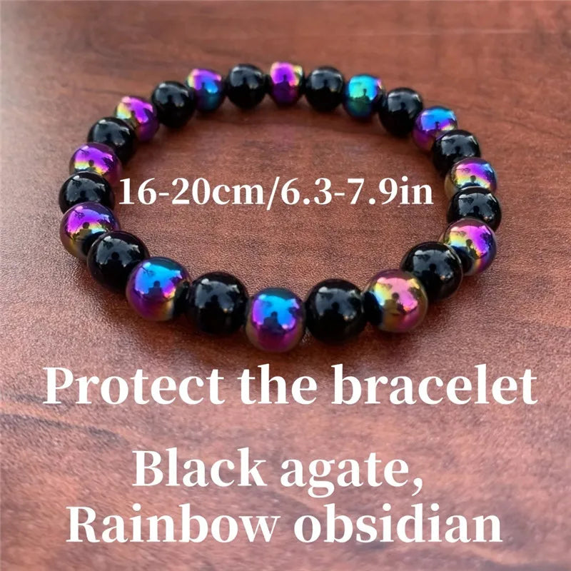 Bohemian Rainbow Obsidian Agate Bracelet