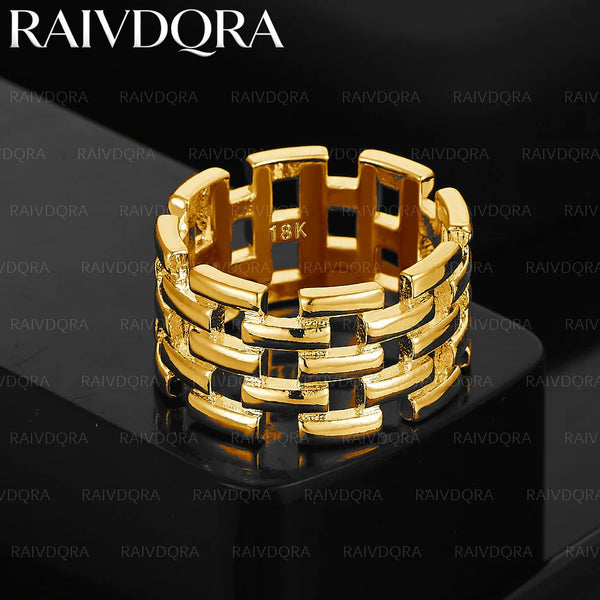18K Vergoldeter Geflecht-Ring