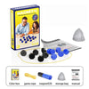 A box of magnetic stones strategy game showing the components including stones, a board, and instructions.