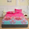 Non-Slip Fitted Sheet with Elastic Edges – Geometric Print, Soft Cotton Feel