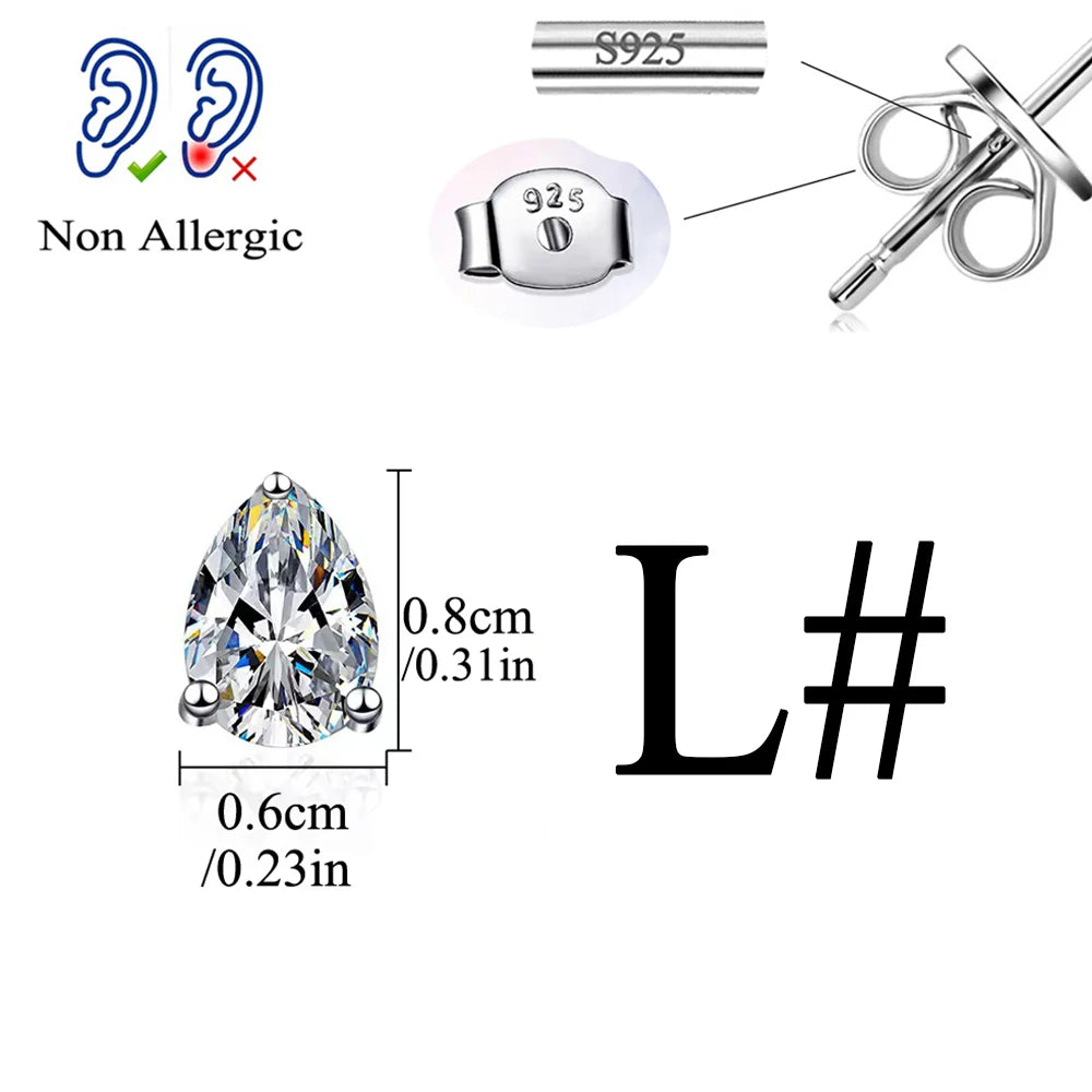 Sterling Silber Wassertropfen CZ Ohrringe