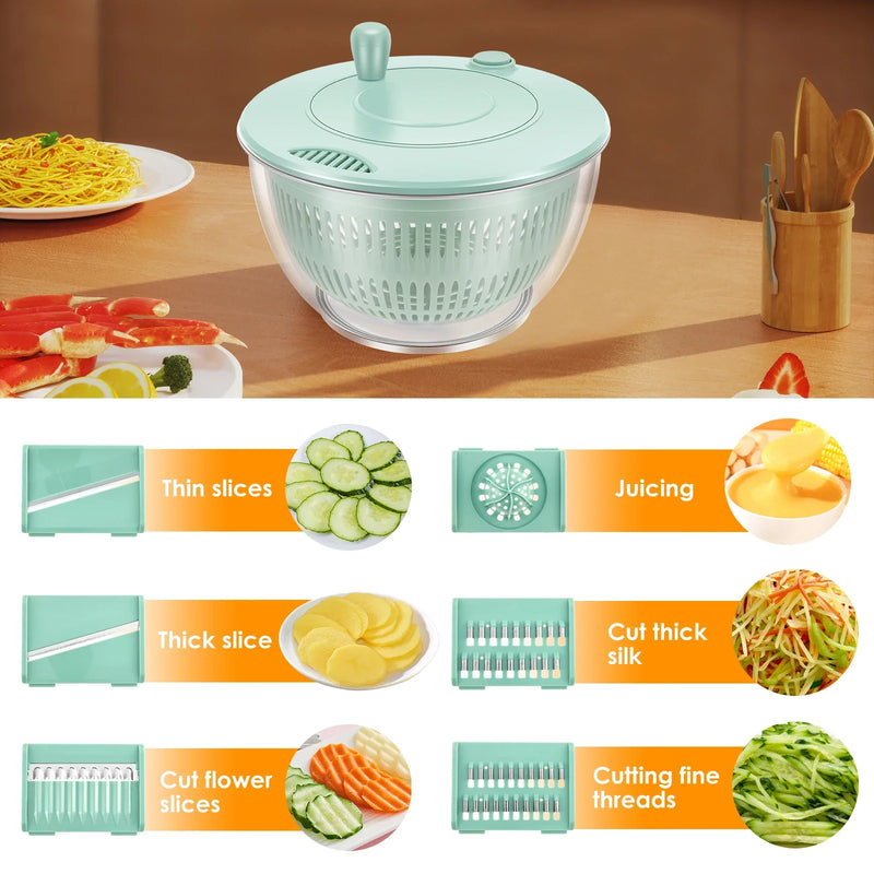Multi-Function Salad Spinner & Veggie Slicer