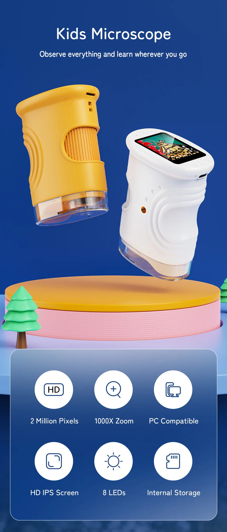 Portable Digital Microscope for Kids