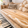 Plush Velvet Padded Sofa Cover with Non-Slip Backing