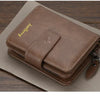 Vintage PU Leather Zipper Wallet for Men