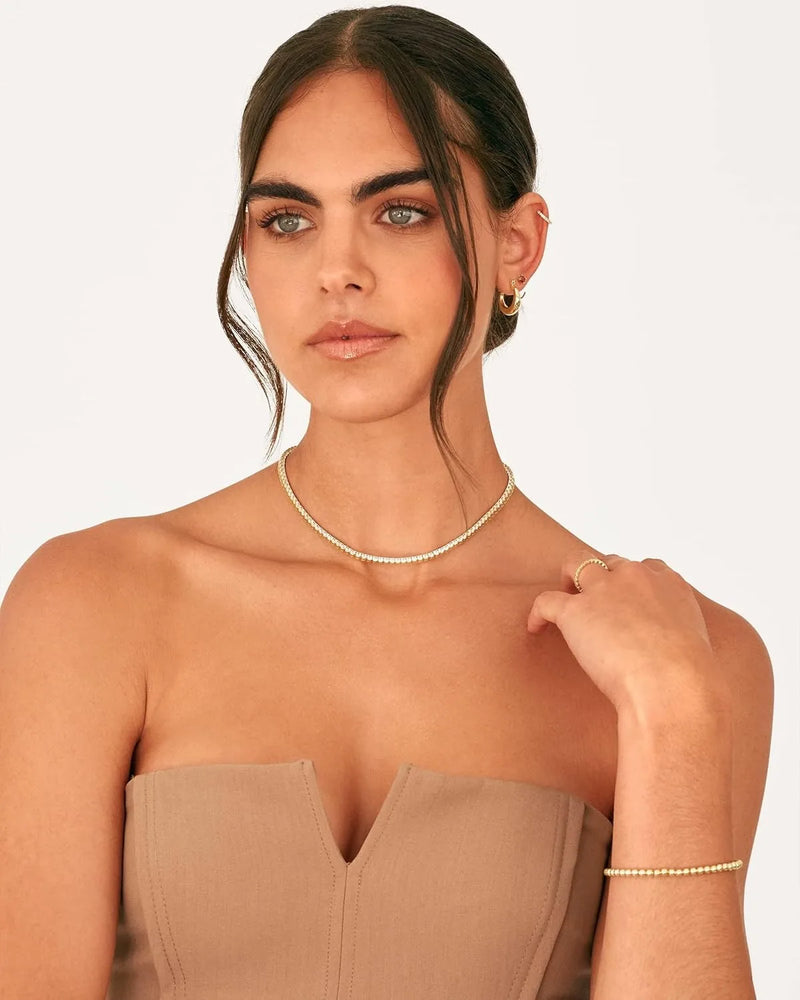 Simulated Diamond Tennis Necklace