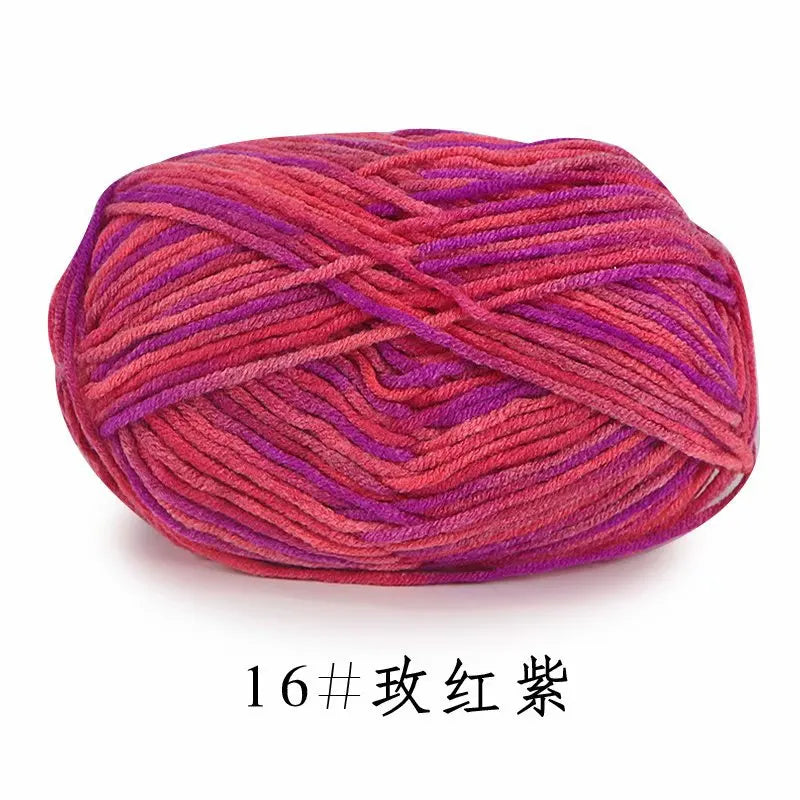 Section-Dyed Milk Cotton Yarn for Knitting and Crochet