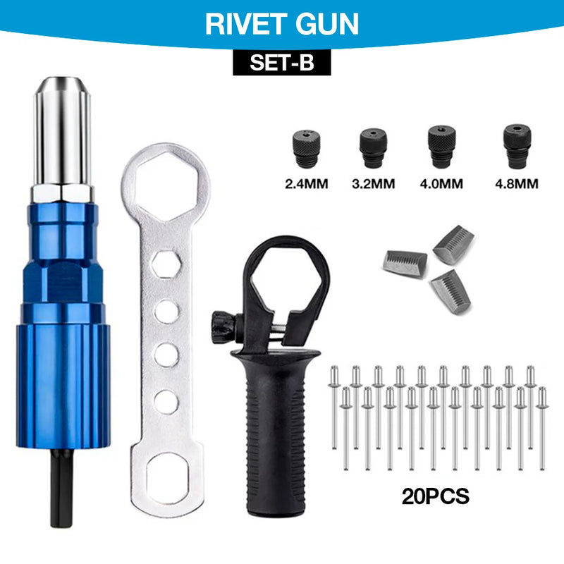 Adaptateur de rivetage pour perceuse électrique