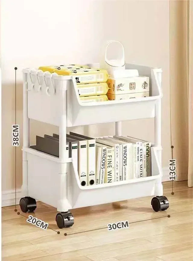 Rolling Storage Cart with Wheels – Multi-Purpose Kitchen, Bathroom & Office Organizer