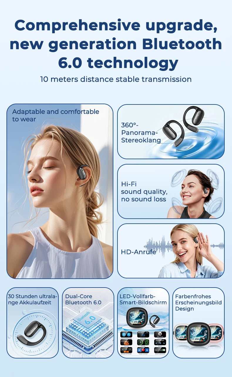HTC NE58 Wireless Bluetooth Earbuds with Touch Control and IPX5 Water Resistance