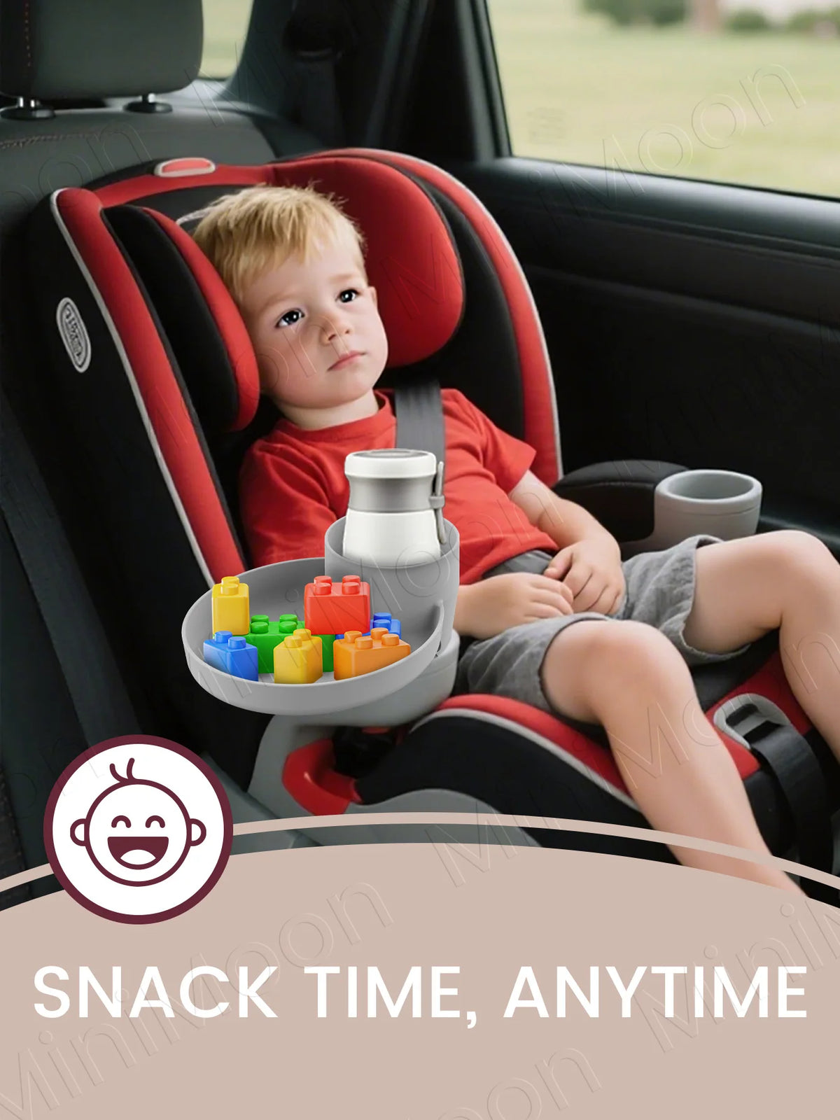 3-in-1 Expandable Travel Tray with 360° Cup Holder