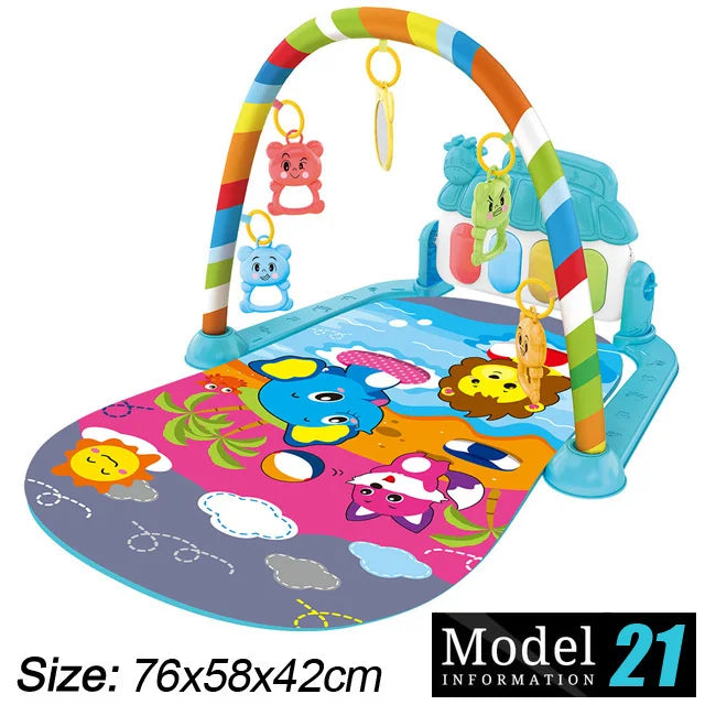 Musical Activity Gym with Kick-and-Play Piano for Babies