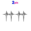 Two silver Y2K star waist tightener clips for jeans