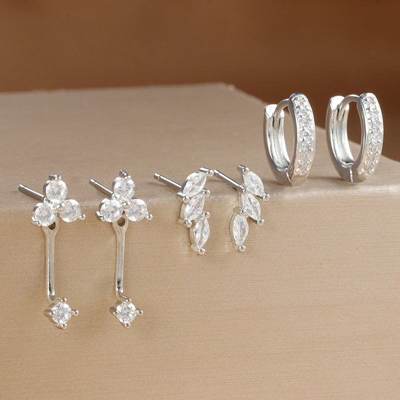 Dainty Square Hoop Earrings Set