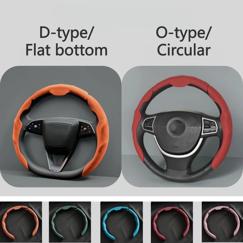 Perforated Leather Car Steering Wheel Cover