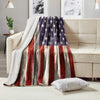 American Flag Print Throw Blanket