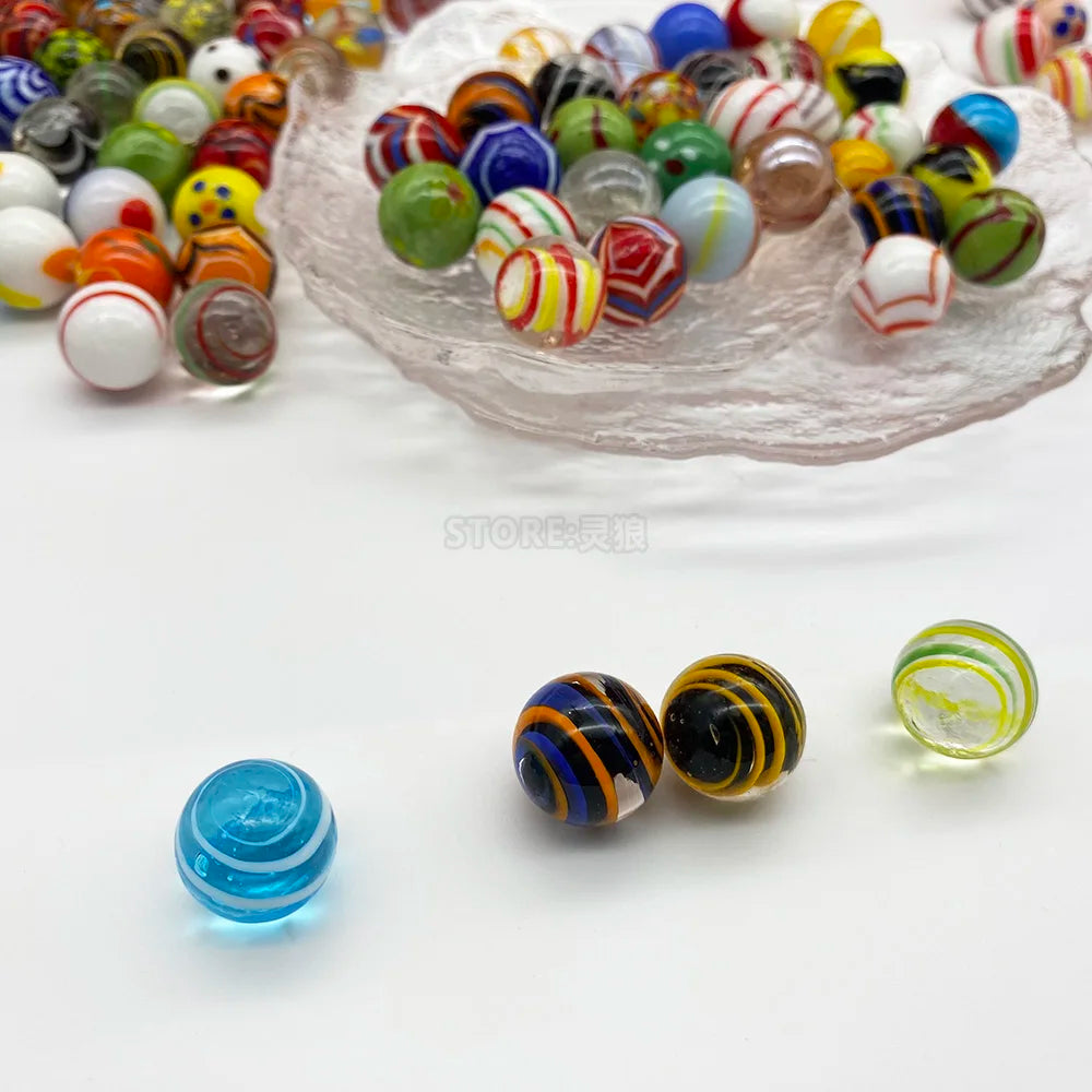 Handcrafted Glass Marbles Set for Games, Décor & Collecting