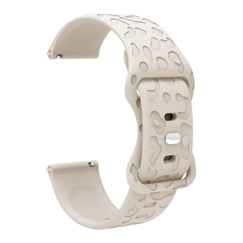 A beige silicone watch band for a Redmi Watch 5 shown from the side.